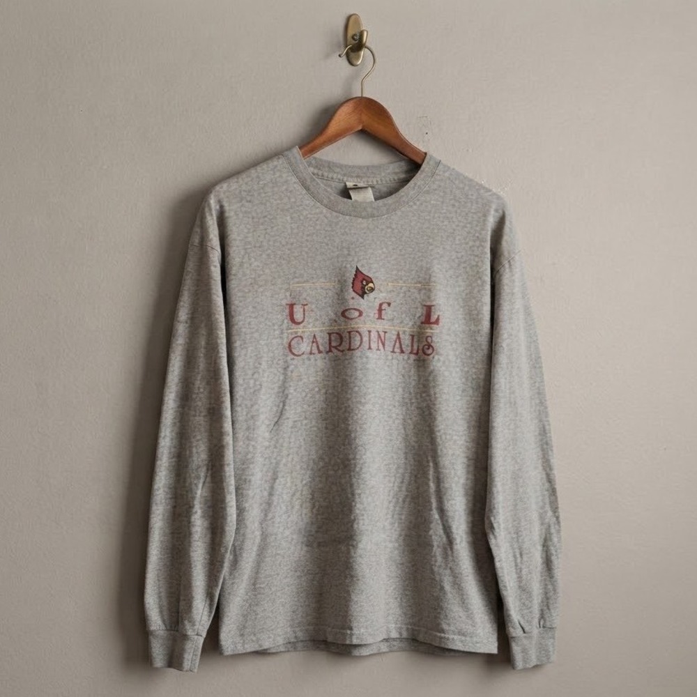 Spike Sports Vtg University of Louisville Cardinals Long Sleeve T Shirt Sz XXL